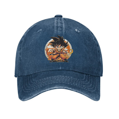 DBZ Little Kakarot Baseball Cap Casual Distressed Cotton dragon ball Sun Cap for Men Women Outdoor Adjustable Fit Hats Cap, produit gaming premium Fraquane