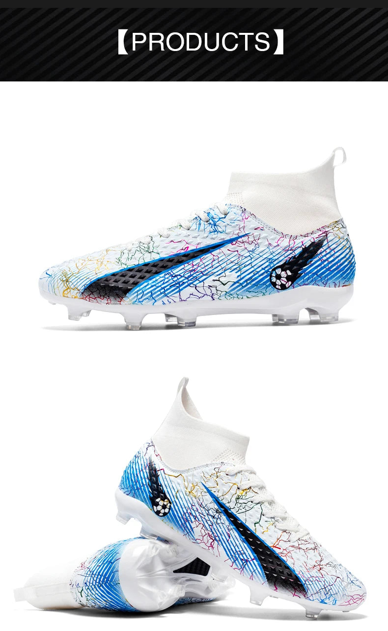 Chaussures de football pour hommes, chaussures de foot pour enfants, crampons de football professionnels pour femmes, chaussures antidérapantes TF/FG, chaussures de sport d'extérieur pour le football