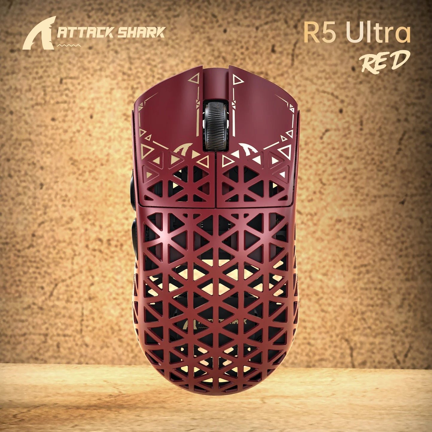 ATTACK SHARK R5 ULTRA Wireless Gaming Mouse - 8K Polling, PAW3950MAX Sensor, 42,000 DPI, Carbon Fiber Ultra-Light for Pro Esport
