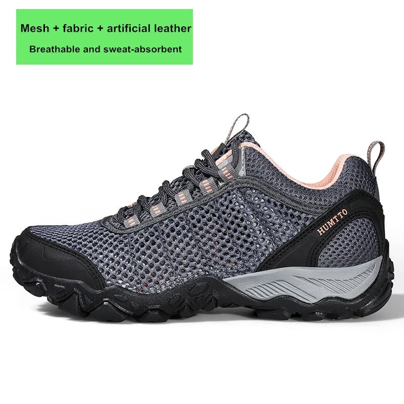 HUMTTO Trekking Shoes for Women Winter Hiking Shoes Women's Waterproof New Luxury Designer Climbing Leather Casual Woman Sneakers