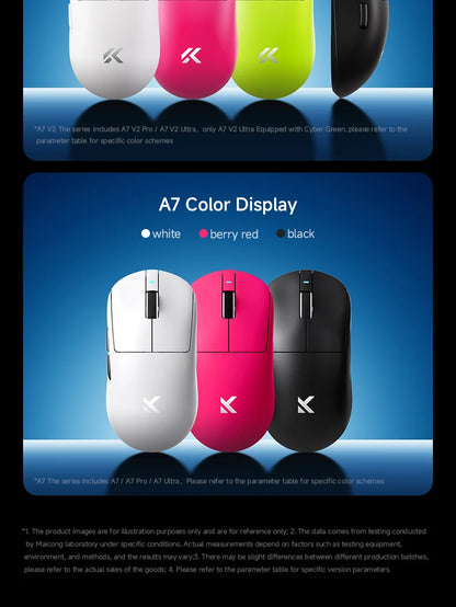 MCHOSE A7 V2 Ultra Wireless Gaming Mouse Pixart3950Ti Flagship Sensor Super 20000FPS for Accurate Tracking Support Web Driver