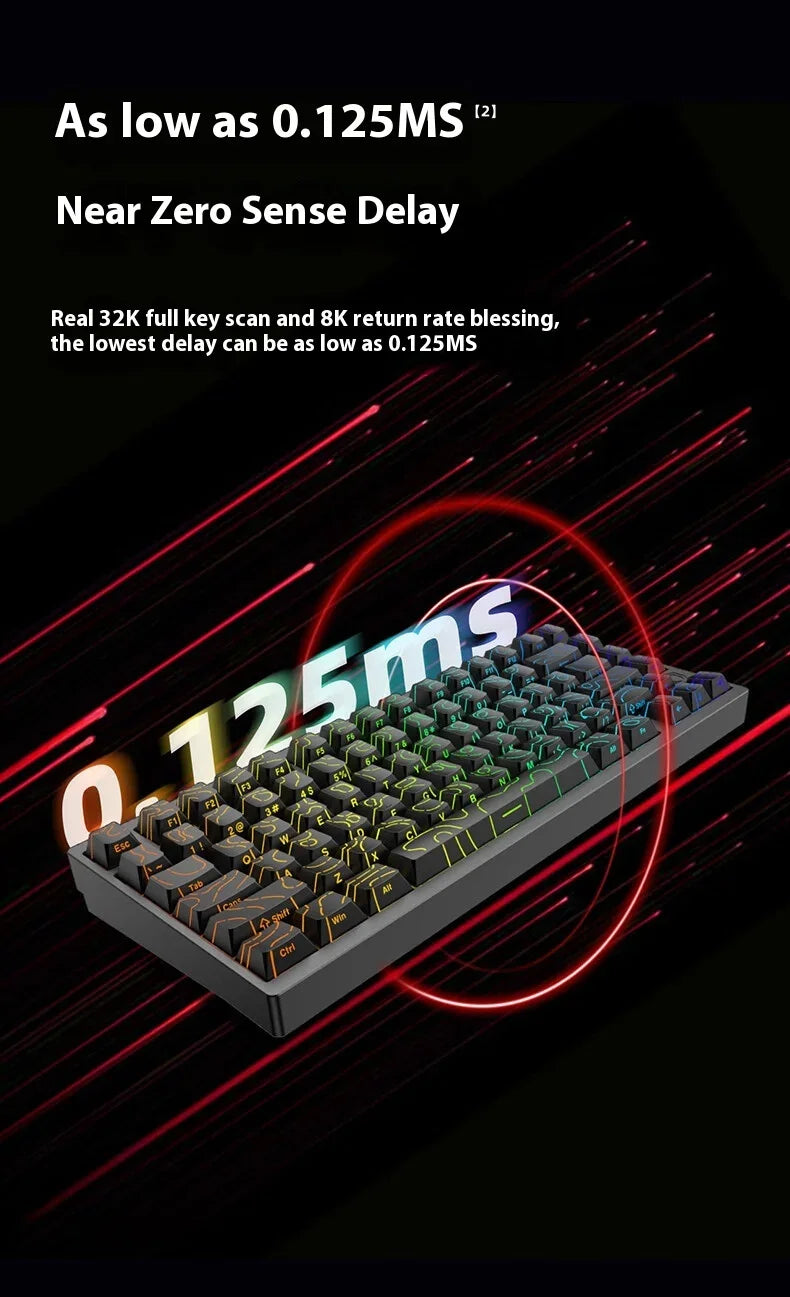 IROK MG75 PRO Mechanical Keyboard Magnetic Switch Aluminum RGB Hot Swap RT0.005 Quick Dismantling Structure Customized Pc Gifts