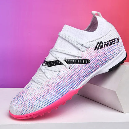Chaussures de football pour homme, chaussures de foot professionnelles, crampons, futsal, femmes, unisexe, ultralégères, de haute qualité, baskets TF/FG