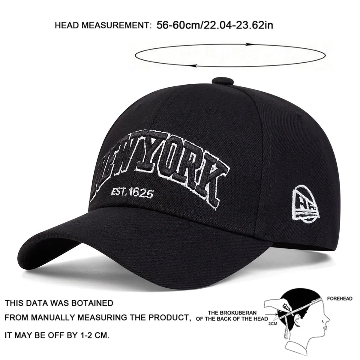 Bonés de basebol unissexo com letras NewYork bordadas, ajustáveis, para primavera e outono, chapéu casual de exterior com proteção solar, boné desportivo para golfe