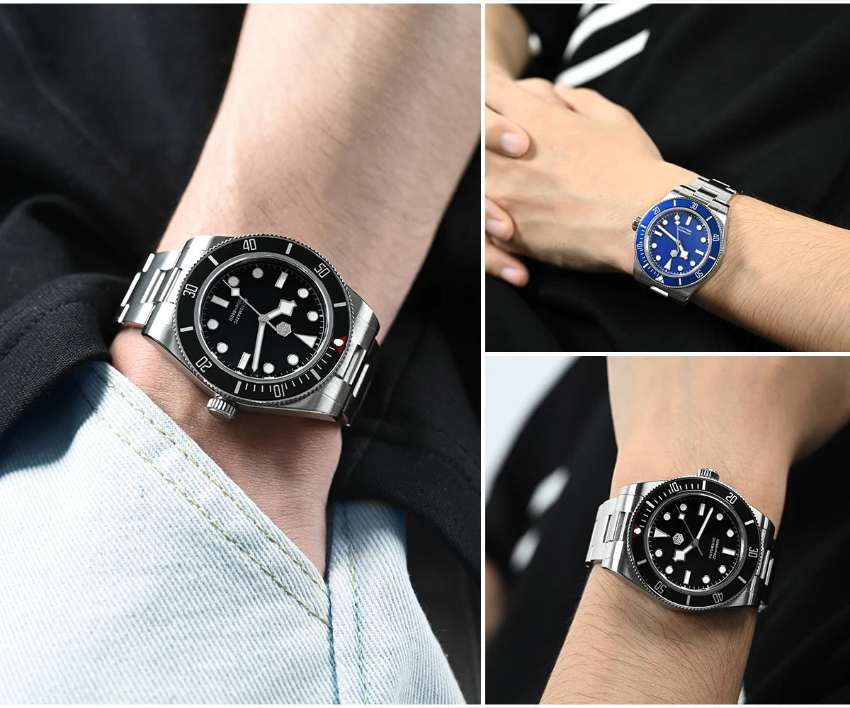 San Martin Upgraded BB58 40mm Retro Luxury Men Diver Watch NH35 Automatic Mechanical Sapphire 200m Waterproof Reloj SN0008D
