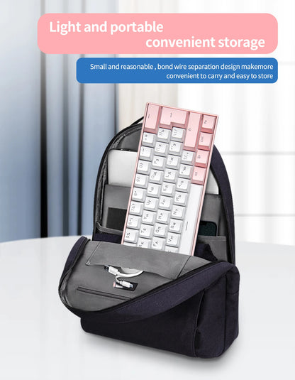 UYIQ YQ62 62 Keys Russian Mechanical Keyboard 60% Mini Portable Color Backlit Wired Gaming Keyboard for Travel Office PC Desktop