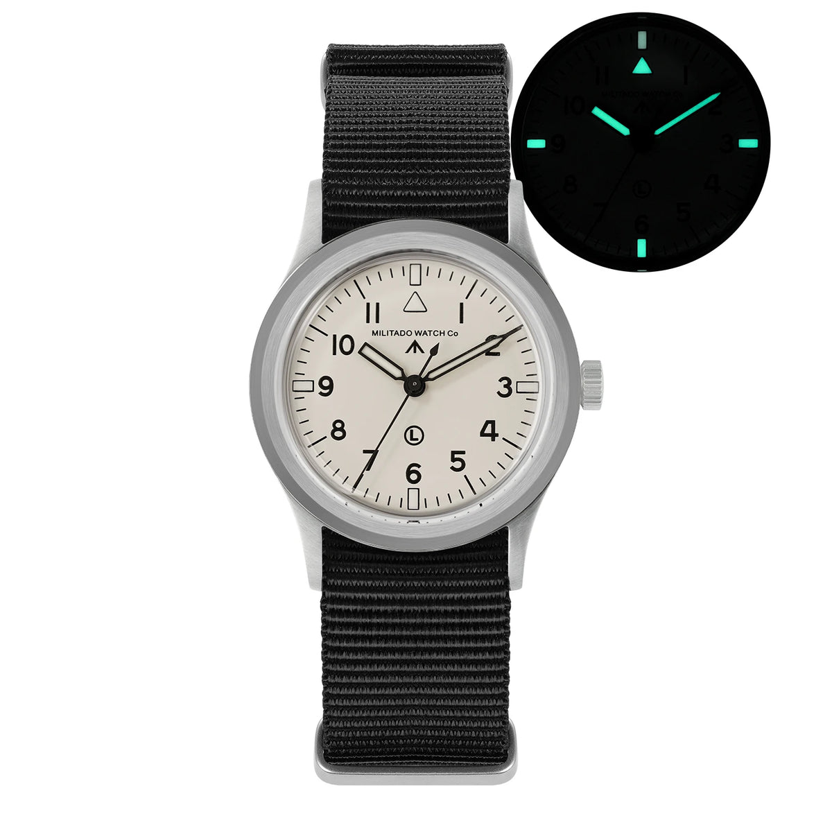 Militado ML14 Quartz Watch VH31 Movement Bubble Sapphire Crystal Vintage Watch 100m Waterproof BGW9 C3 Luminous Watch