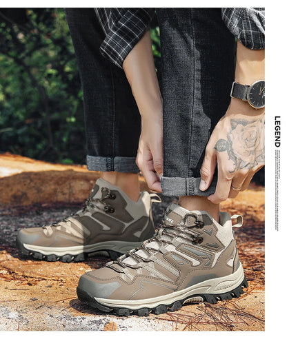 2025 New Hiking Shoes Unisex Outdoor Hiking Sports Shoes Camping Boots Ladies Waterproof Walking Shoes Non-slip Hiking Shoes