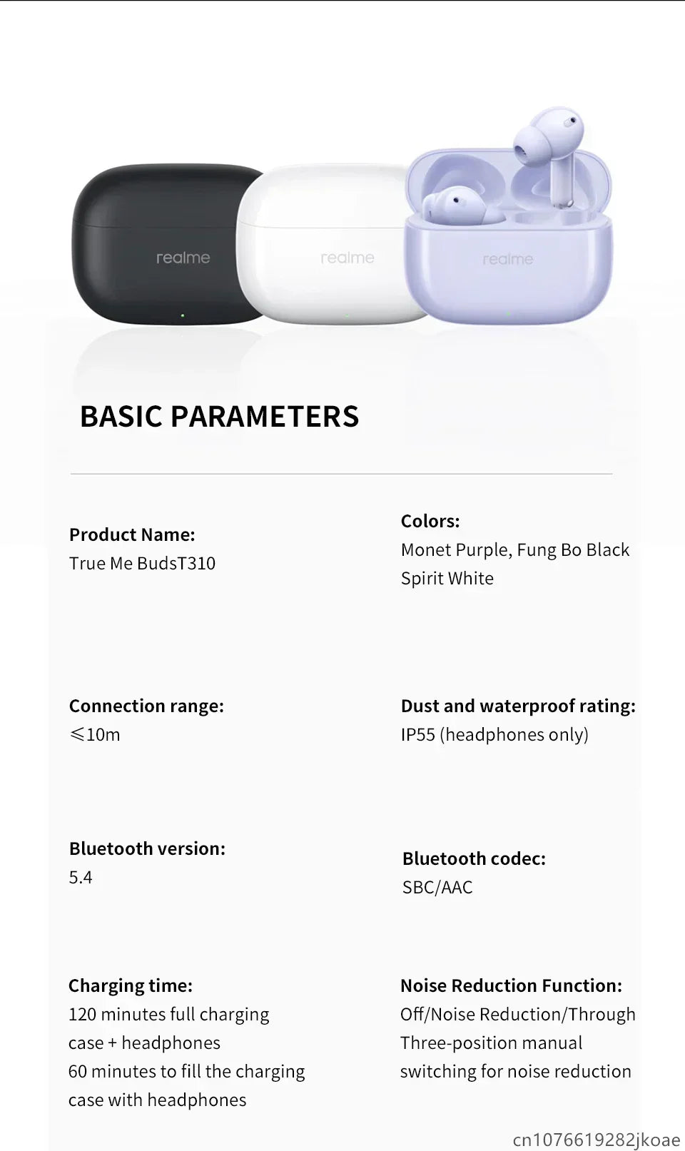 realme Buds T310 Earealme Buds T310 Wireless Earbuds Bluetooth 5.4 – 46dB Active Noise Cancelling HiFi Earphones with Deep Bass & Long Battery Liferphones 46dB Active Noise Cancelling HiFi Wireless Headphones Bluetooth 5.4 Game Music Headset Long Standby