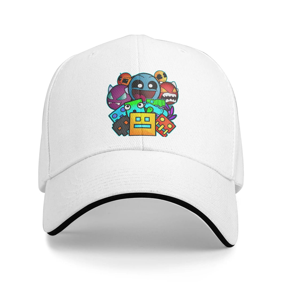 Czapka z daszkiem „Geometry Game Dash Baseball” – czapka codzienna, bez ograniczeń, czapka typu „sandwich” dla mężczyzn i kobiet, oddychająca, do różnych aktywności