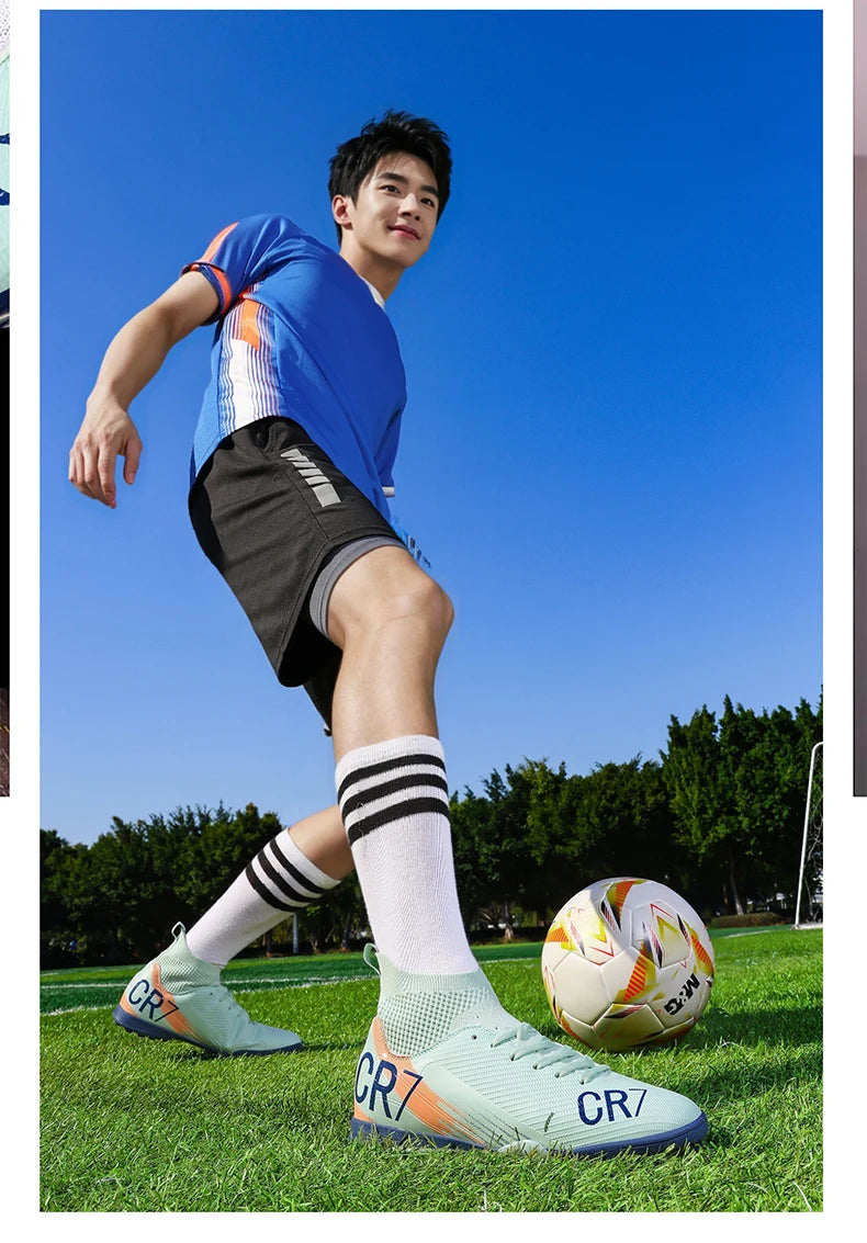 Chaussures de football pour homme, chaussures de futsal professionnelles, chaussures de football de haute qualité, crampons, femmes, unisexe, ultralégères, TF/FG, baskets