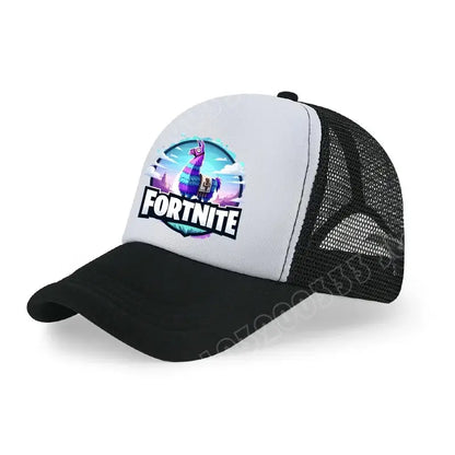 Șapcă de baseball Fortnite cu imprimeu de joc în stil desen animat, pălărie de vară pentru copii din plasă respirabilă, șapcă reglabilă cu cozoroc, cadou de ziua de naștere pentru copii