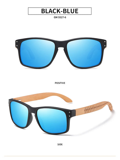 XSW Brand Design Bukové dřevo Ručně vyráběné sluneční brýle Pánské polarizované brýle Outdoorové sluneční brýle pro řízení Zesílený pant 5527