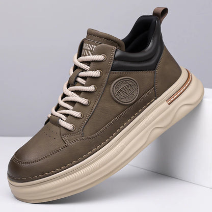 High Quality Mens Casual Leather Thick Bottom Oxford Shoes Fashion Outdoor Flat Top Quality Oxford Shoes Handmade Walking Shoes