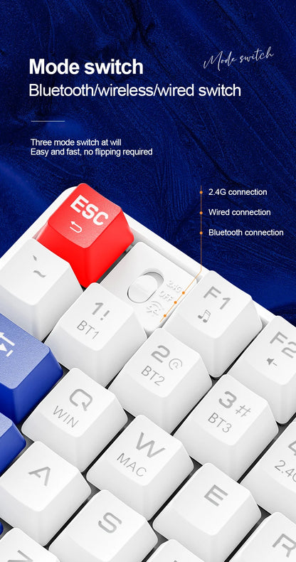 Tastiera meccanica wireless Bluetooth SMAILWOLF MK87 per gaming e-sport, hot-swap full key, tastiera personalizzata