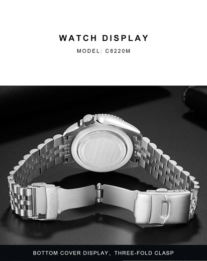 CADISEN New Luminous Men Mechanical Wristwatches Ceramic Bezel Sapphire Glass Automatic Watch Men Relogio Masculino