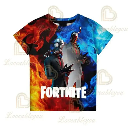Cartoon Fortnite New Summer Children T Shirt 3D Printed Boys Girls Streetwear Adults Kids Clothes Funny Tee O-Neck Tops