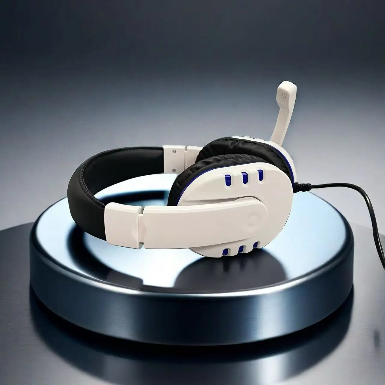 Cuffie cablate 7260 con microfono – Headset gaming e lavoro per PS4 PS5 Xbox One, studio e riunioni, auricolari con jack 3.5mm
