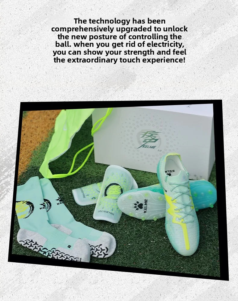 Kelme Men's Professional Football Shoes Youth And Children's Mg Training Football Boots Indoor Anti Slip Football Shoes