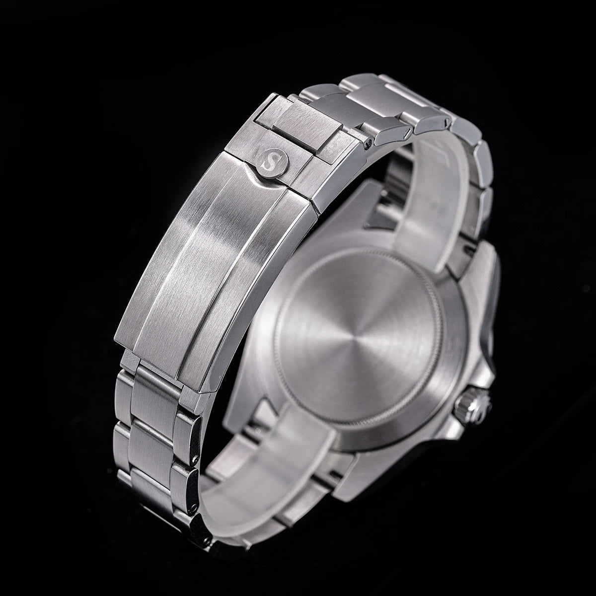 SEESTERN GMT Retro Watch for Men NH34 Automatic Movement Mechanical Wristwatches Sapphire Crystal Fine-tuning Pull Button S436