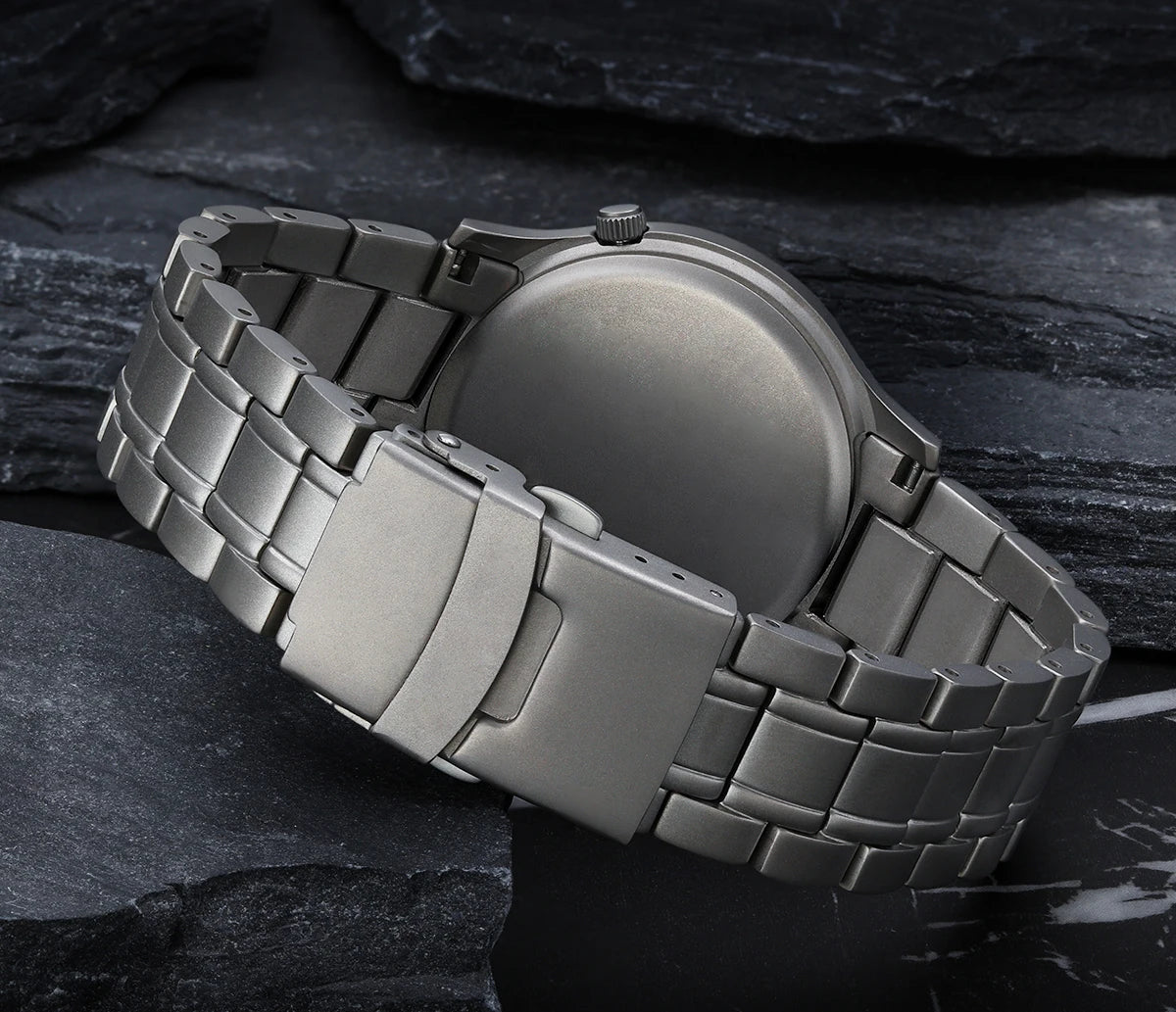 BERNY Full Titanium Watches for Men Quartz Men's Watch Lightweight Sapphire Super Luminous VH31 Sport Field Wristwatches
