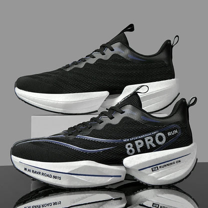 Herr-sneakers med kolplatta, utomhus-sportskor i mesh med mjuk sula, löparskor, lätta, halksäkra, vardagsskor för par, tennisskor