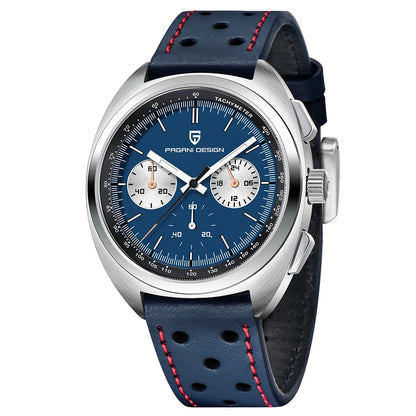 PAGANI DESIGN 2026 Retro Luxury Men's Quartz Watches Sports Chronograph VK63 Watch For Men AR Sapphire Waterproof Leather Clock