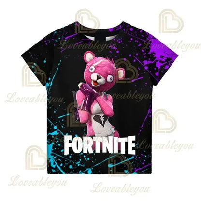 Cartoon Fortnite New Summer Children T Shirt 3D Printed Boys Girls Streetwear Adults Kids Clothes Funny Tee O-Neck Tops