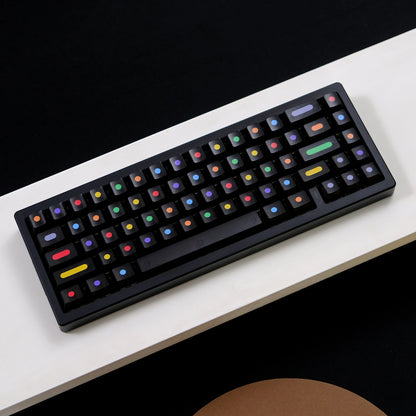 Aifei GMK Dots Keycaps 122 Keys Fog Translucent ABS Double Shot Cherry Black White for Mechanical Keyboard Mad 60he 68he Game PC
