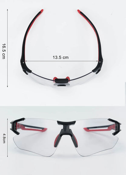 ROCKBROS Fotochromatické cyklistické brýle, sluneční brýle pro cyklistiku a outdoorové sporty, brýle s měnící se barvou skel, brýle pro MTB a silniční kola, cyklistické brýle