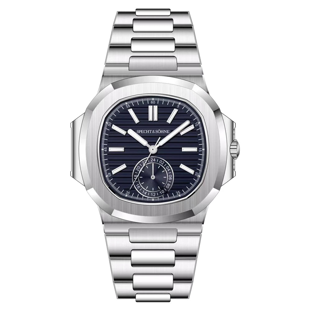 Relógio masculino ultrafino Specht & Söhne New Classic 40.8MM, movimento Japan VH60, vidro de safira, relógio desportivo 5980, resistente à água 50M