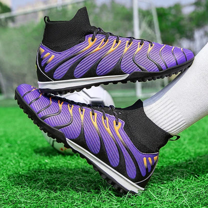 Men Match Football Boots Sport Training Long Spikes FG/TF Boys Cleats Outdoor Soccer Shoes Non Slip Indoor Futsal Comfortable