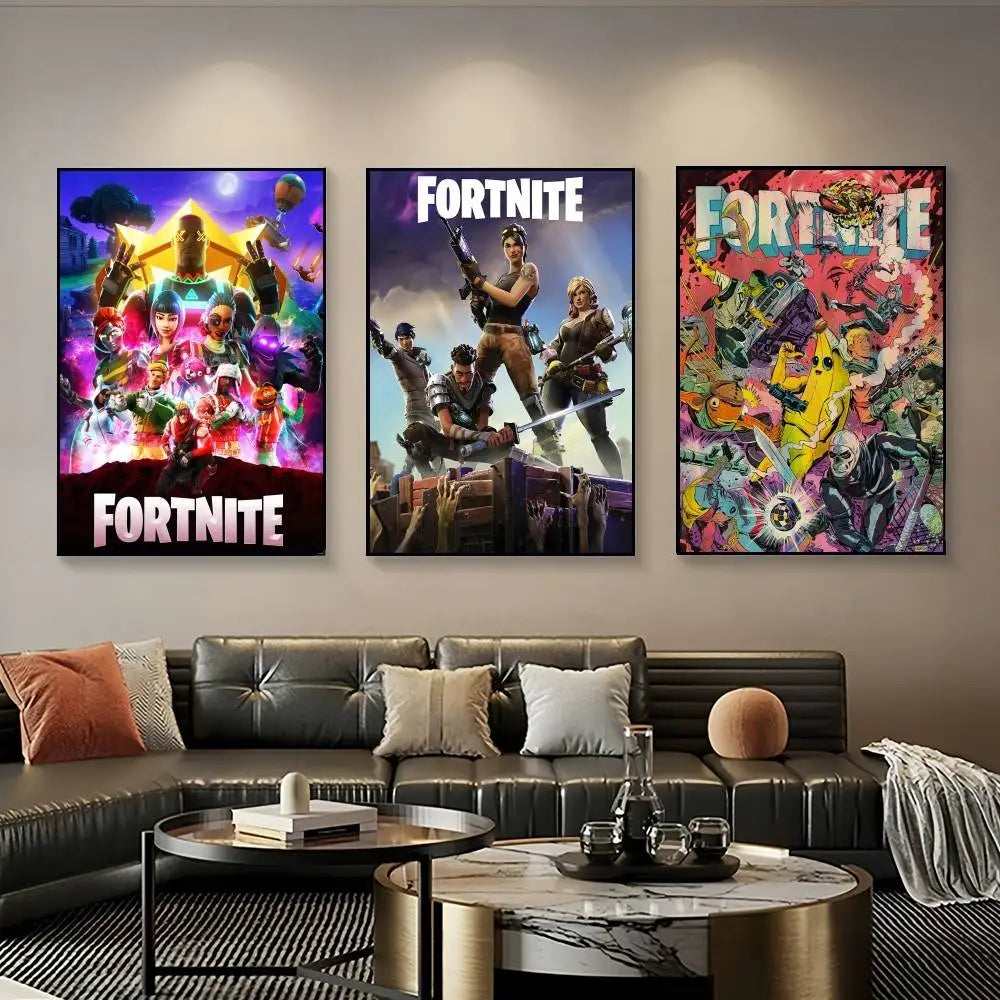 Game F-Fortnite Überraschungsposter als Wohndekoration, Wandbild für Arbeitszimmer und Wohnzimmer