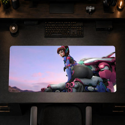 Overwatch Hips Gaming-Mauspad fürs Büro, rutschfeste Schreibtischunterlage, DIY-Mauspad, große Game-Tastaturunterlage mit Overlock-Naht