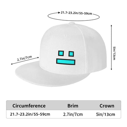 Videoherní kšiltovky Geometry Dash pro muže i ženy, nastavitelné kšiltovky, hiphopové kšiltovky, casquette
