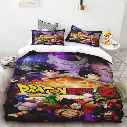 Komplet pościeli Goku Dragon Ball dla nastolatków, poszwa na kołdrę dla dzieci i chłopców, idealny prezent, dekoracja sypialni Queen King
