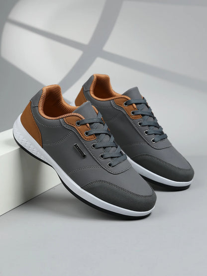 Chaussures de marche imperméables pour homme « Four Seasons » - Chaussures de sport décontractées en cuir pour homme - Chaussures de camping antidérapantes - Chaussures de tennis pour homme
