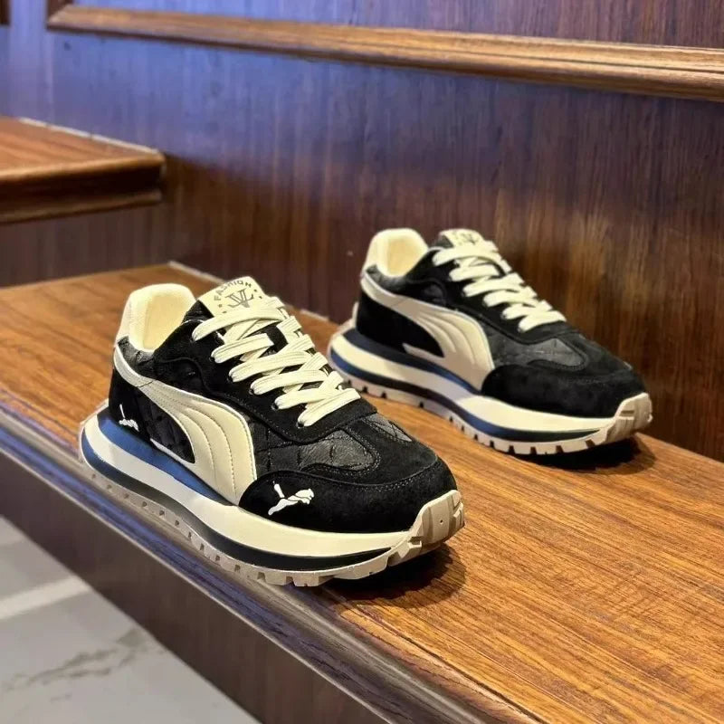 Freizeitschuhe, Herrensportschuhe, Sommer-Freizeitschuhe, Herrenschuhe mit dicker Sohle, weich und bequem, rutschfest, Outdoor-Modeschuhe