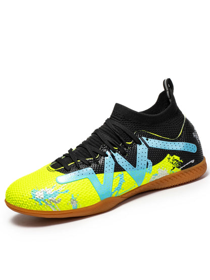 Professional Men's Indoor Flat Bottomed Football Shoes Adult Durable Comfortable Training Shoes Teenagers Non Slip Soccer Shoes