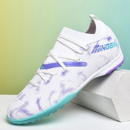 Chaussures de football pour homme, chaussures de foot professionnelles, crampons, futsal, femmes, unisexe, ultralégères, de haute qualité, baskets TF/FG