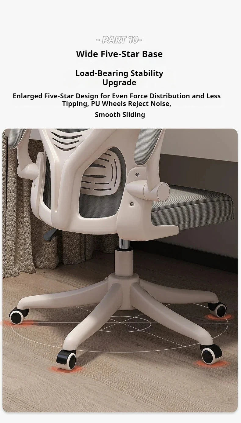 Ergonomic Recliner Computer Chair, Adjustable Swivel Office Gaming Chair with Wheels, Comfortable Lounge Accent Chair for Home Office & Living Room