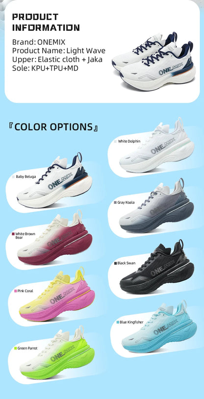 ONEMIX New jogging Running Shoes Women and Men light Sneakers Road Shoes Wear-resistant Fashion Sports Shoes fitness
