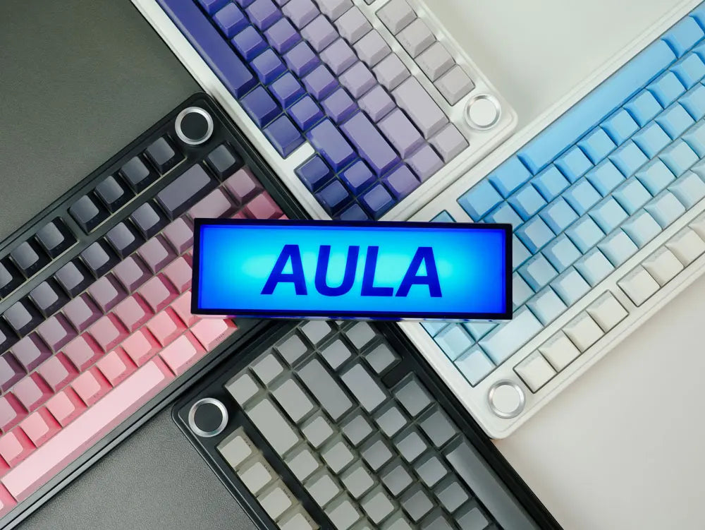 AULA F75 Pro kabellose mechanische Gaming-Tastatur mit Gasket-Mount, RGB, anpassbar, 75-%-Layout und seitlich gravierten PBT-Tastenkappen