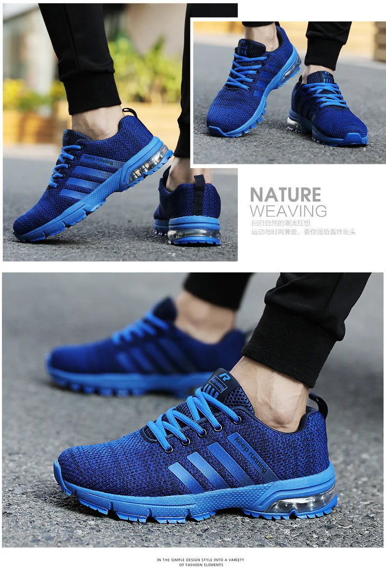 2025 Summer New Men Casual Sports Shoes Breathable Outdoor Running Shoes Comfortable Thick Bottom Fashionable Climbing Femininos