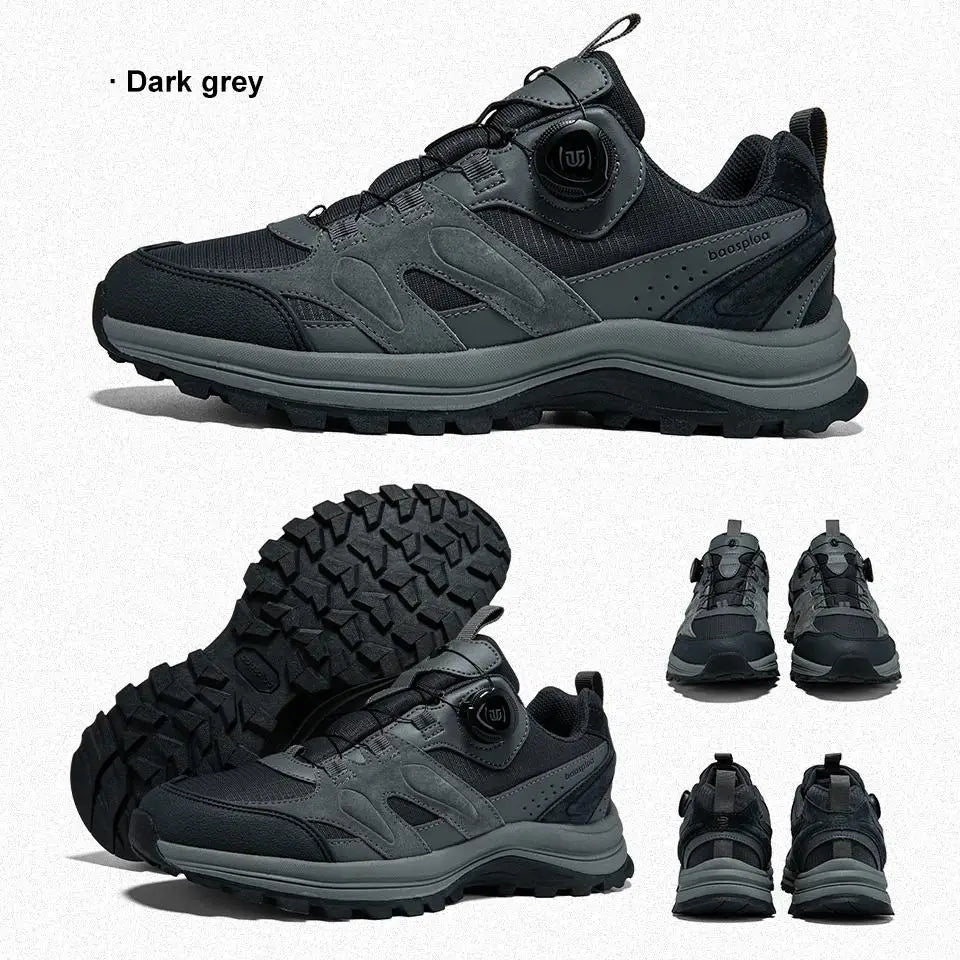 Baasploa Men's Hiking Shoes Non-Slip Wear-Resistant Outdoor Climbing Walking Shoes Comfort Inner Cotton Outdoor Sneakers