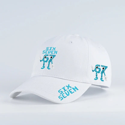 Retro '67 Cartoon Print Baseball Cap - Adjustable Flat-Brim Cap - Unisex Streetwear Hip-Hop Sun Hat - Dad Hat