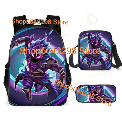 Großes Kawaii-Federmäppchen aus Canvas mit Fortnite-Print für Jungen und Mädchen – Schulbedarf, Schreibwaren und Geburtstagsgeschenk für Teenager