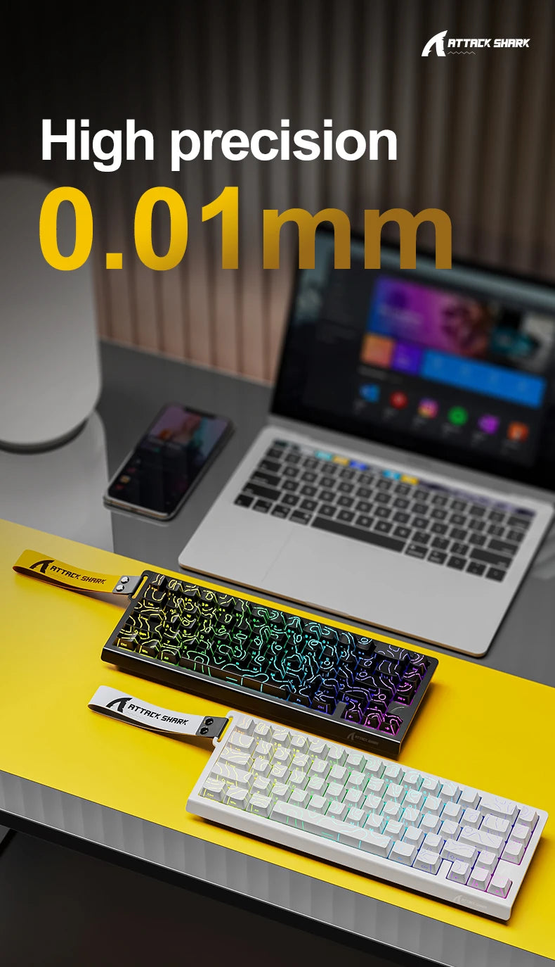Magnetic Switch Keyboard ATTACK SHARK X68HE X68PRO HE and FREEWOLF F68 Wired F68Pro Wireless for Pro Gaming 0.01mm Rapid Trigg