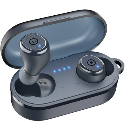 TOZO T10 Bluetooth 5.3 Earphones, Wireless Headphones, AI Enhanced Calling With Deep Bass, IPX8 Waterproof Earbuds, 45H Play
