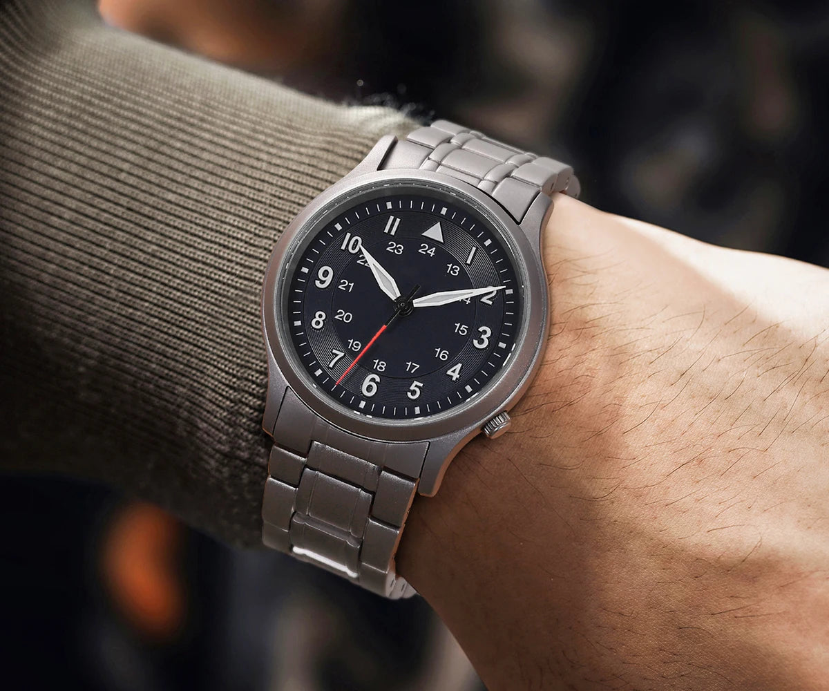 BERNY Full Titanium Watches for Men Quartz Men's Watch Lightweight Sapphire Super Luminous VH31 Sport Field Wristwatches